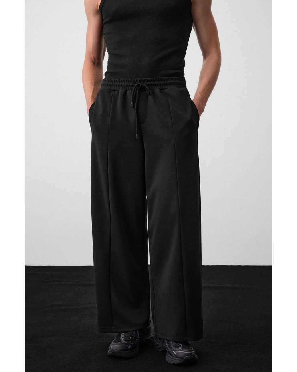 Grimelange Black Relaxed Pull-On Sweatpants for men