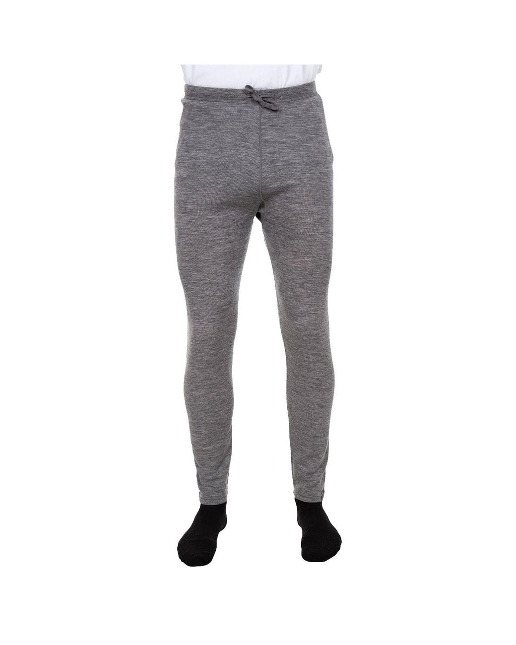 Trespass Gray Oliver Thermal Bottoms (Dark Marl) for men