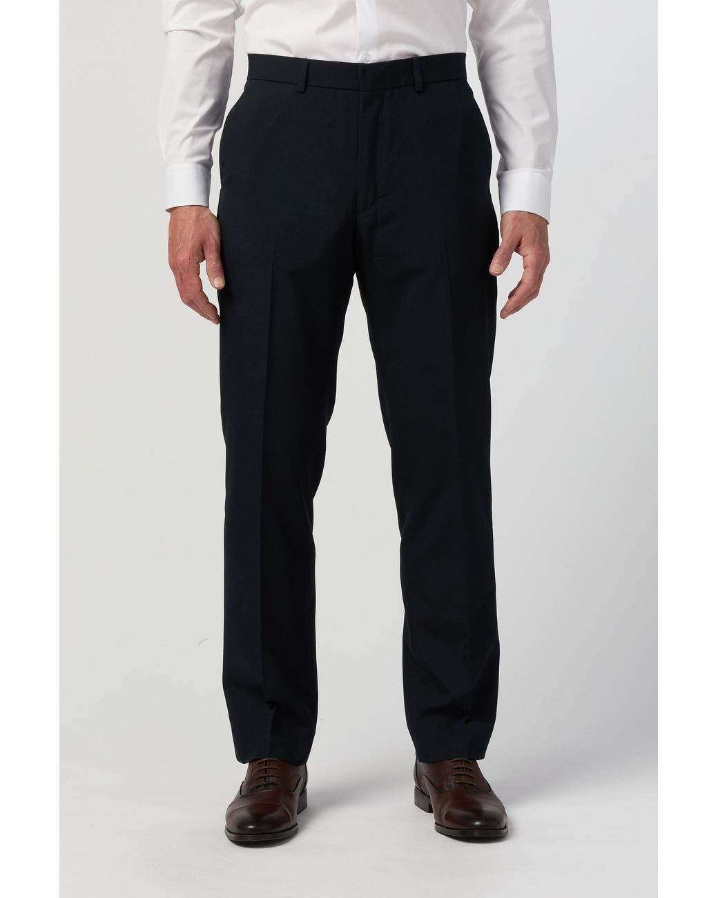Limehaus Black Regular Fit Trousers for men