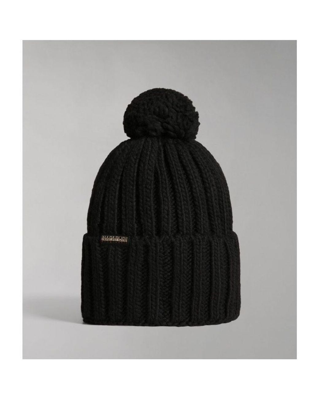 Napapijri Black Semiury 5 Bobble Hat
