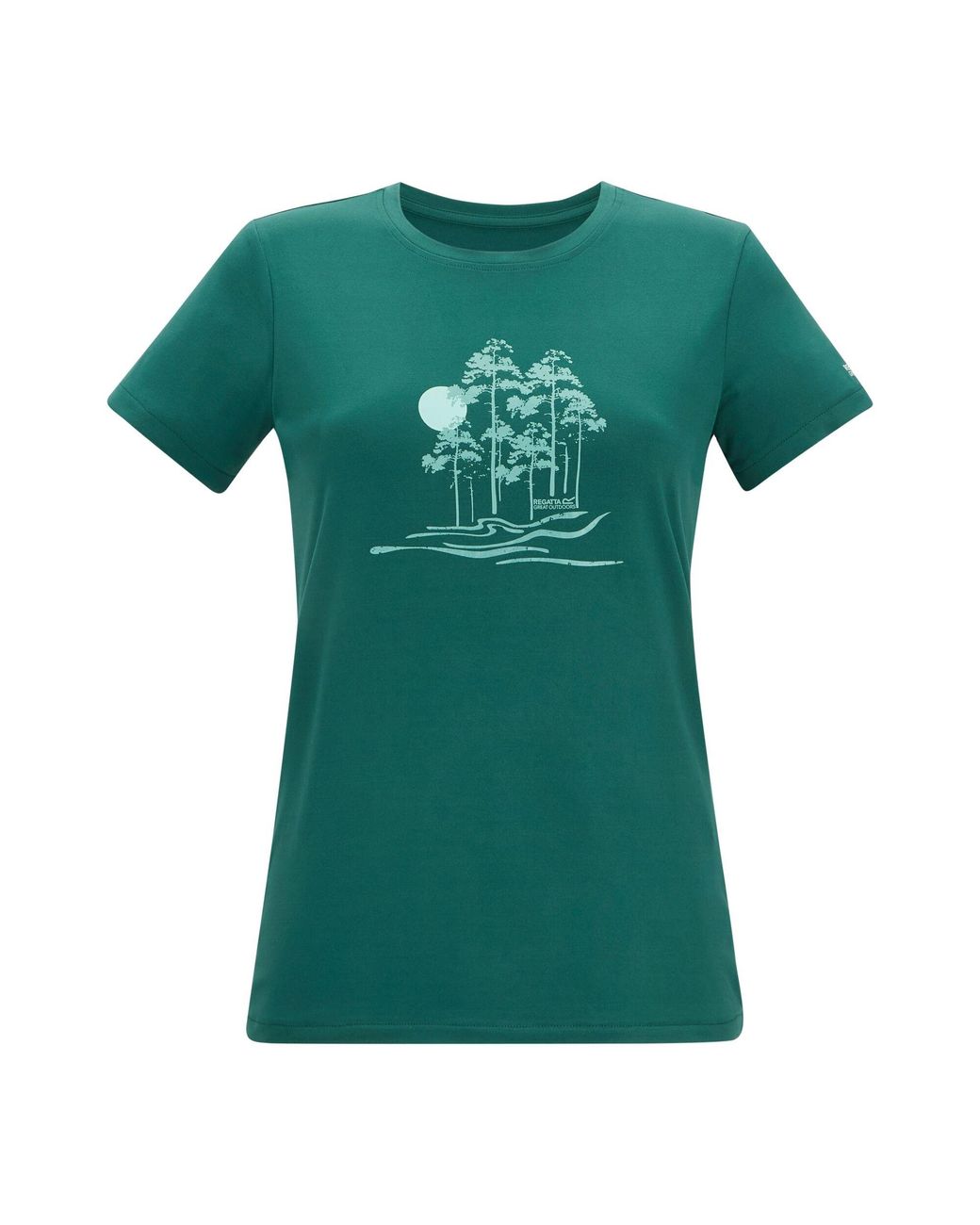 Regatta Green Ladies Fingal Shoreside Lake Stretch T-Shirt (Mediterranea)