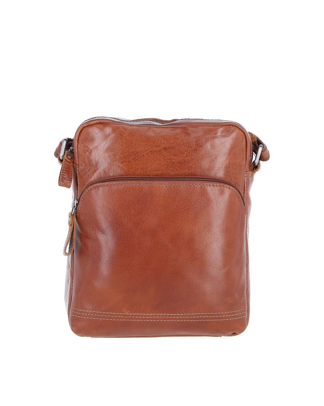 Ashwood Leather Brown 'Bruno' Real Vintage Medium Flight Shoulder Bag for men