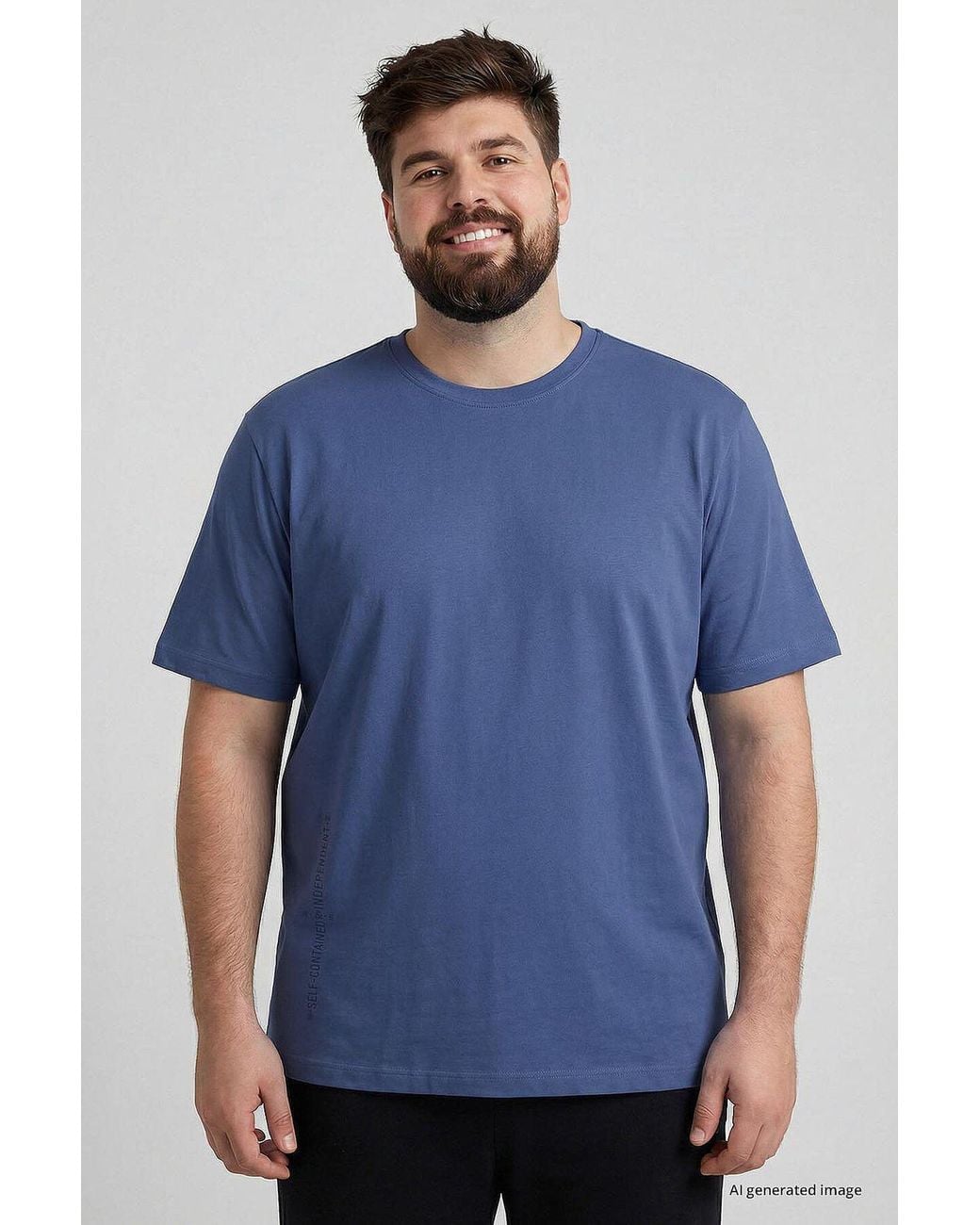 TOMMY LIFE Blue Cotton Elastane T-Shirt for men