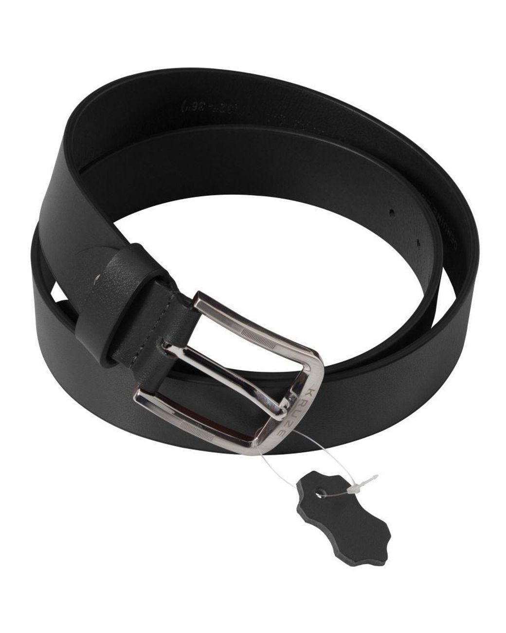 Kruze By Enzo Black Leather Belt for men