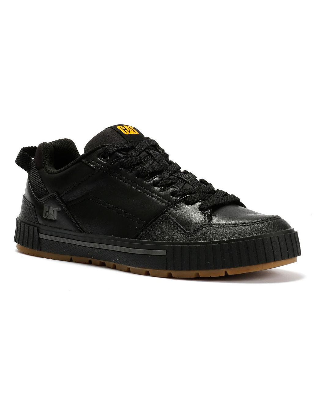 Caterpillar Black Axiom Leather Lace-Up Shoes for men