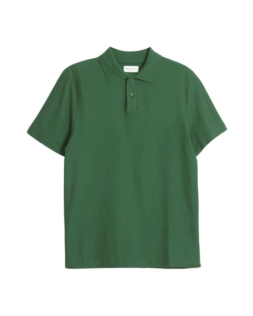 Secret Label Green Cotton Pique Polo Shirt for men