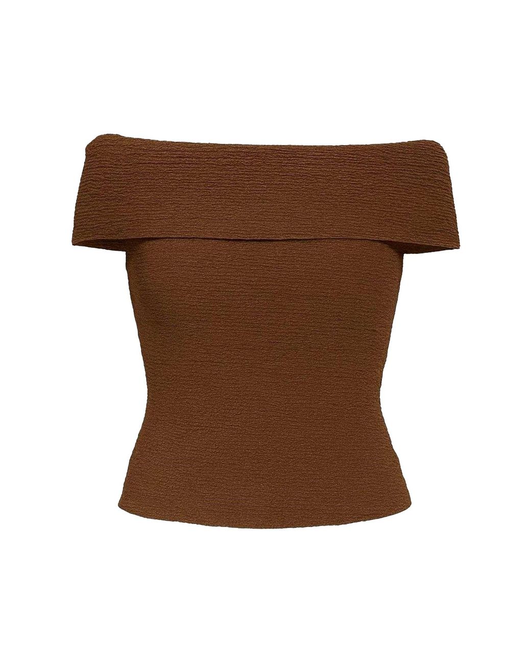 Bardot Mouwloze Top (Chocolade) in het Brown