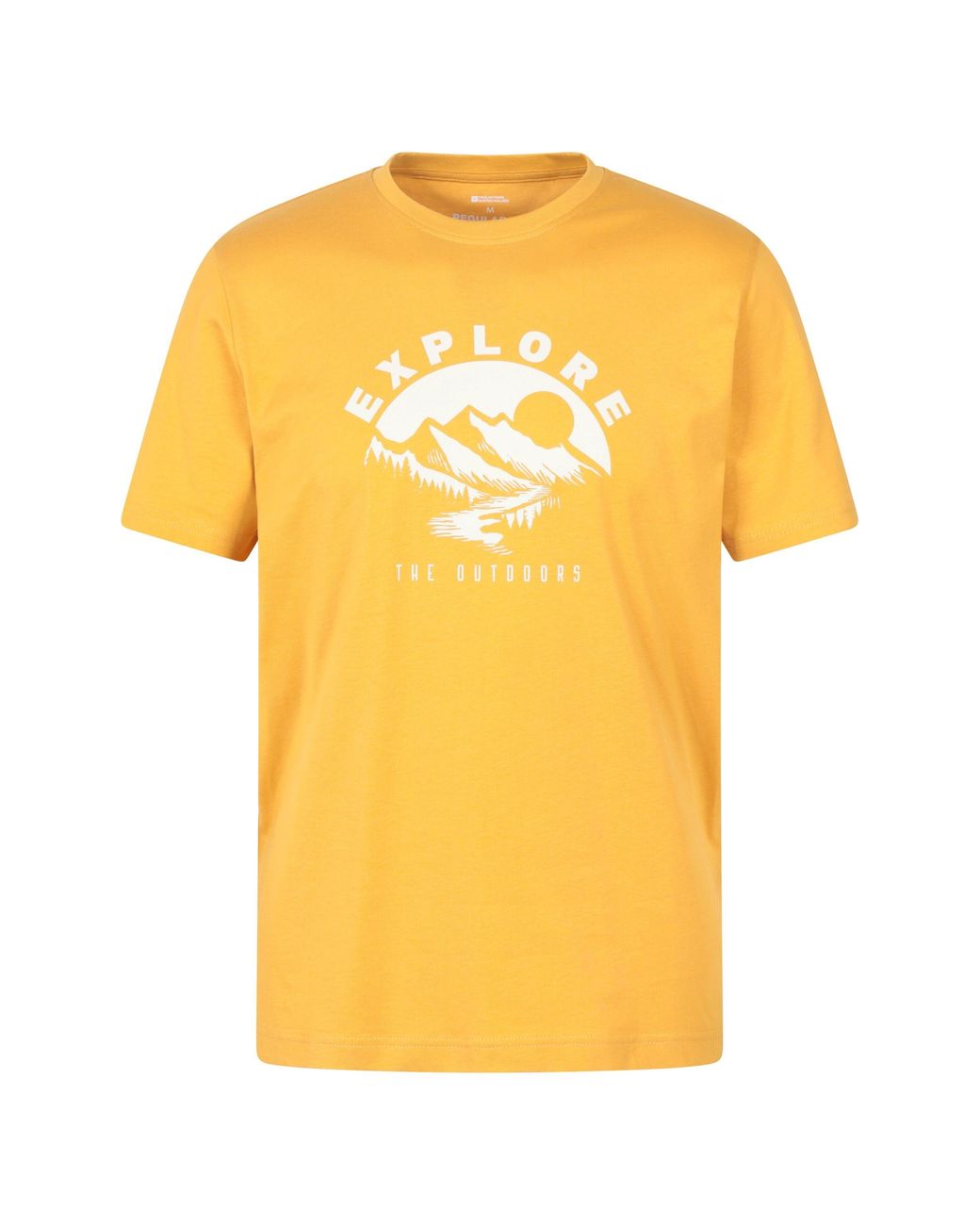 Mountain Warehouse Yellow 'Mountain Explorer' Tee Cotton Breathable Casual T-Shirt for men