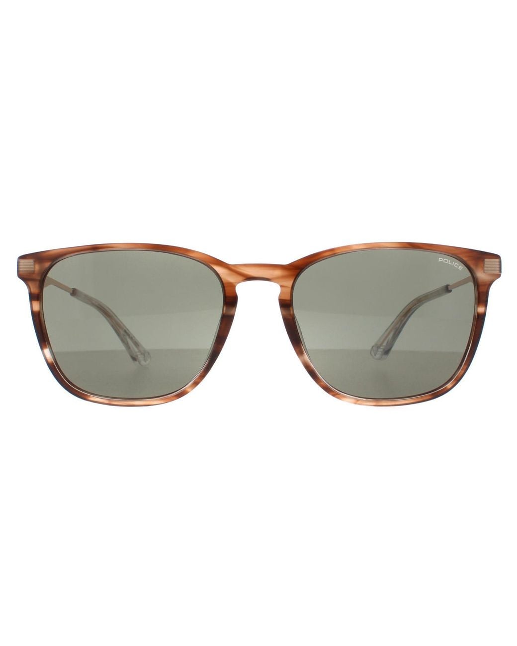 Police Brown Square Shiny Striped Spld47 Code 4 for men