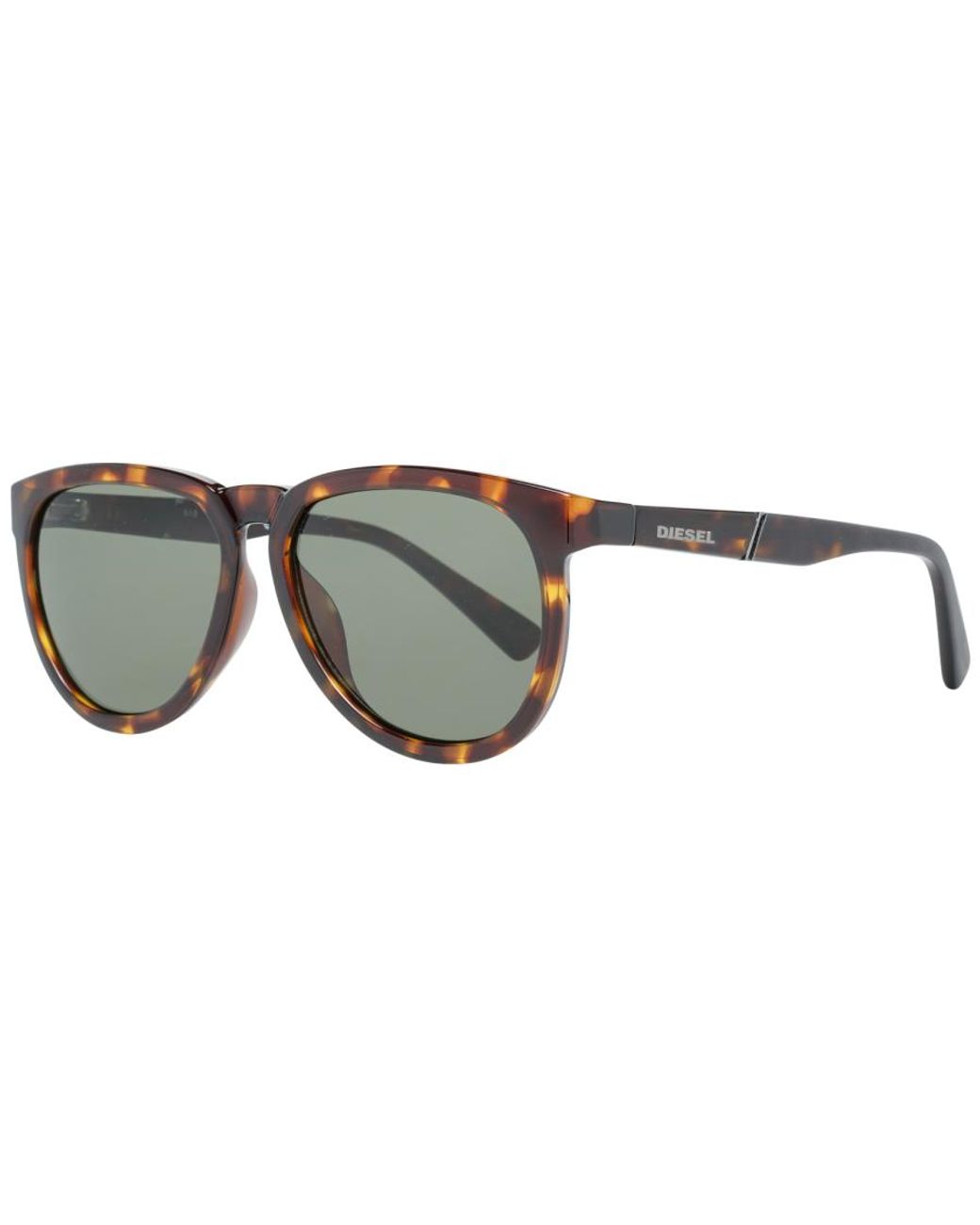 DIESEL Brown Oval Dark Havana Sunglasses