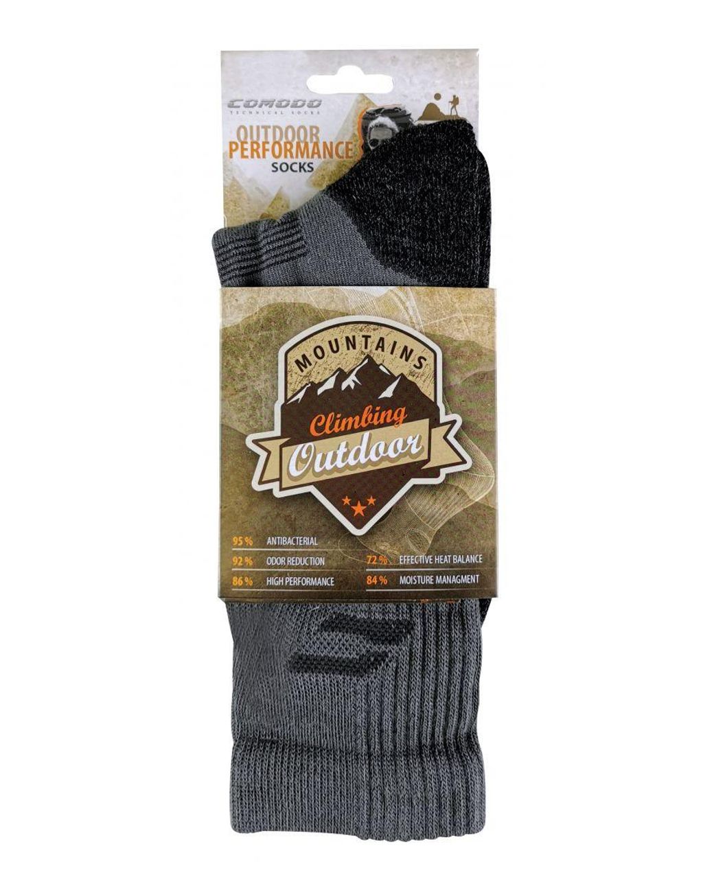Comodo Black Bamboo Hiking Socks For Summer for men