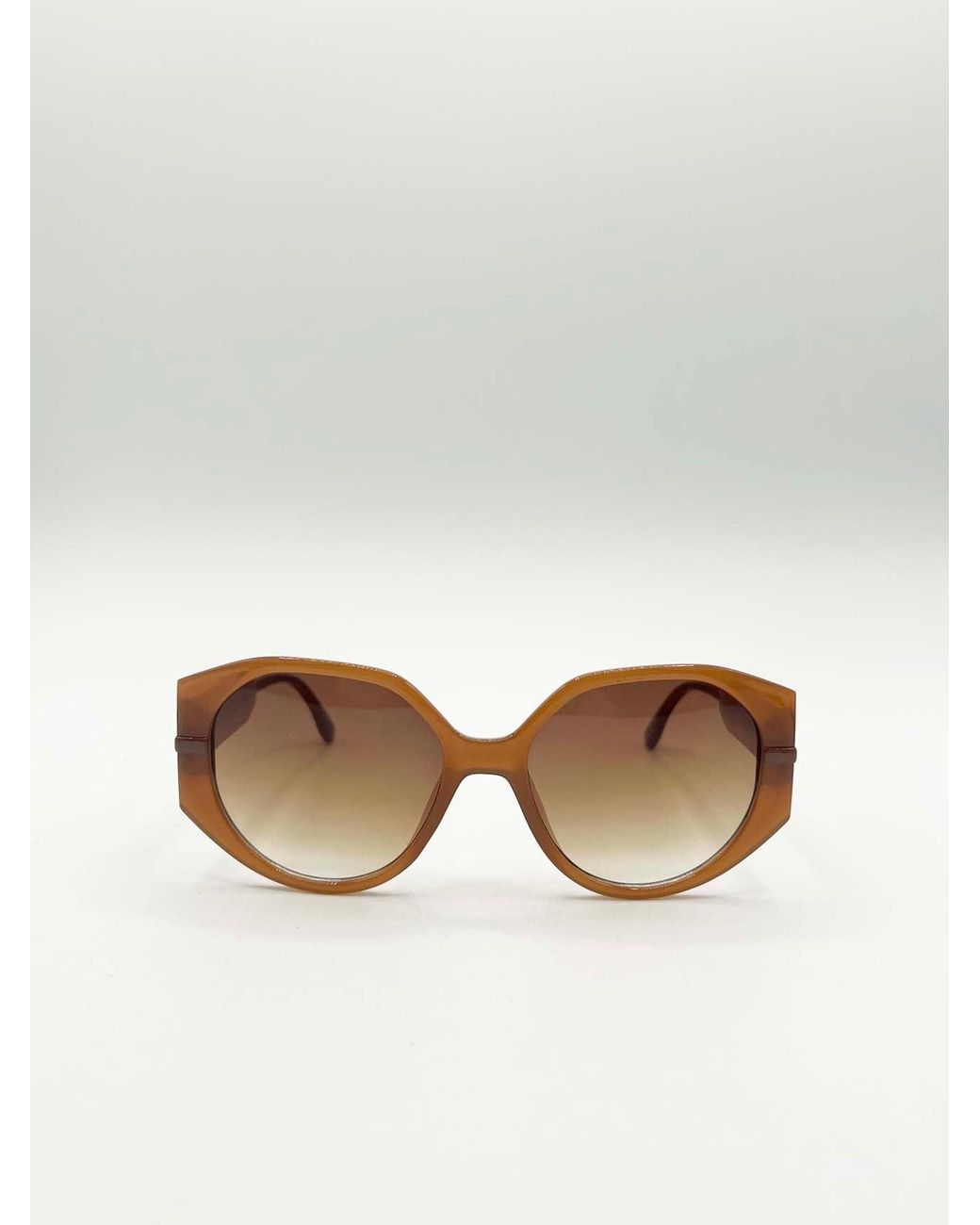 SVNX Natural Round Circle Sunglasses