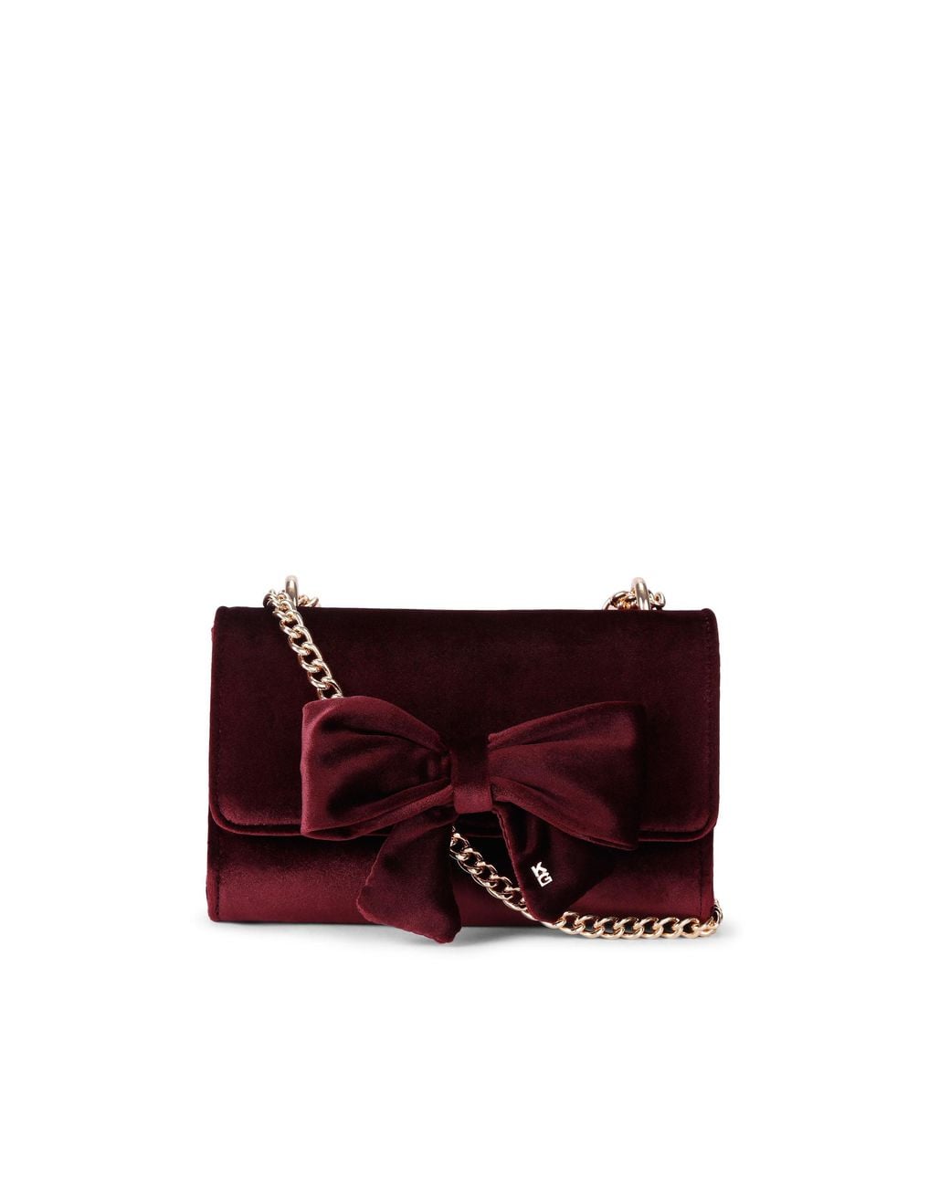 Miss Kg Purple Velvet Aura Bow Clutch Bag