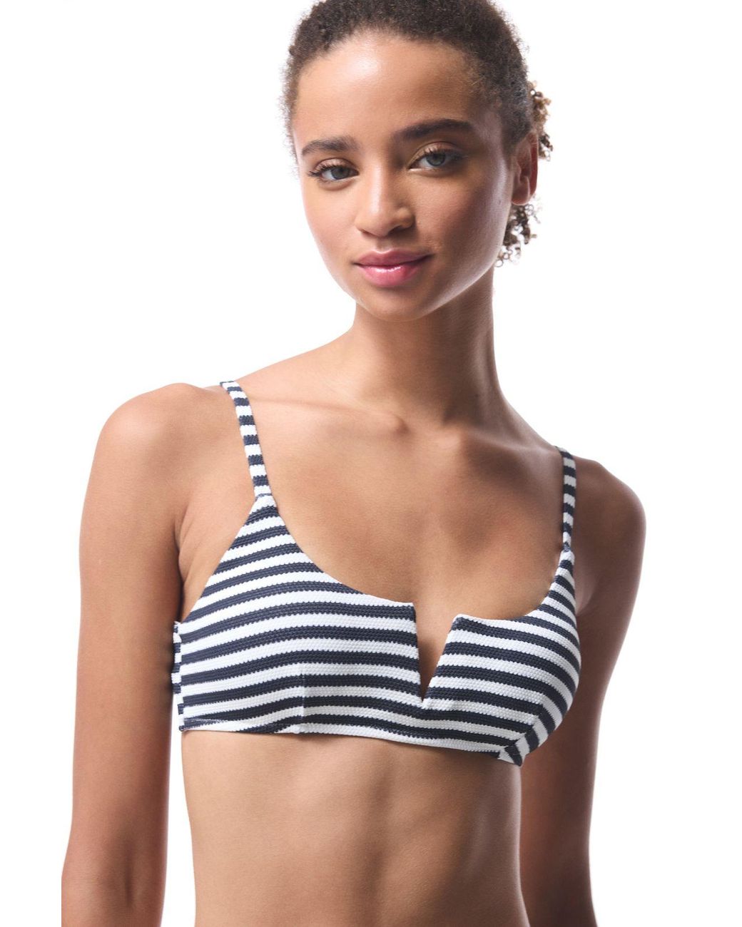 Penti Blue Striped Underwire Bikini Top