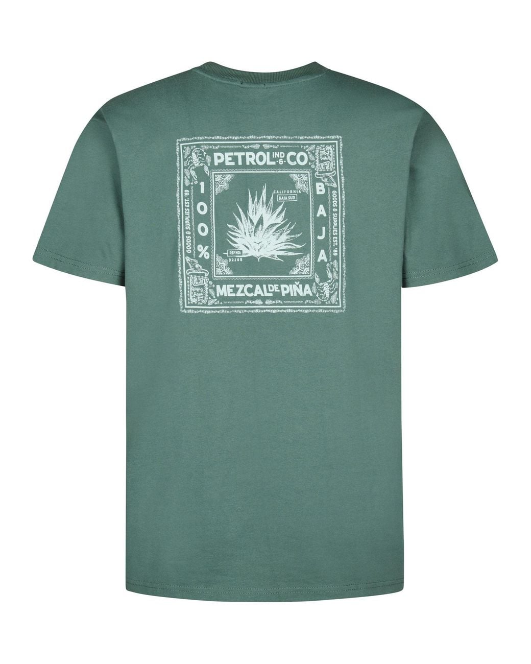 Petrol Industries T-Shirt Met Rugprint Calor in het Green voor heren