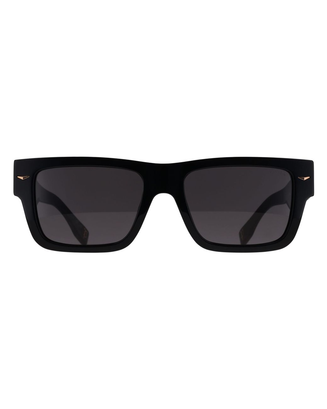 Police Black Rectangle Shiny Smoke Splq87 for men