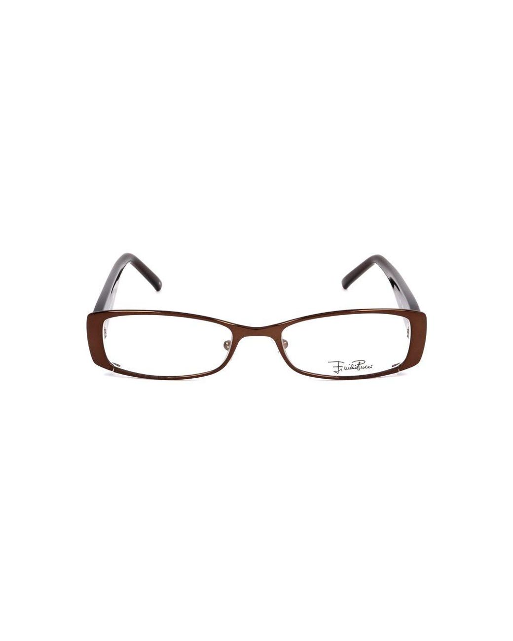 Emilio Pucci Brown Metal Glasses (Frames) Accessory