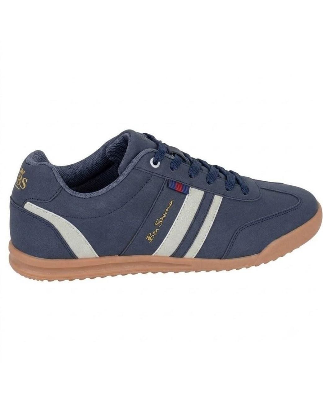 Ben Sherman Blue Feedback Faux Nubuck Trainers for men