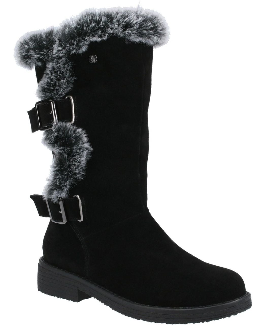 Hush Puppies Black Megan Ladies Mid Boots
