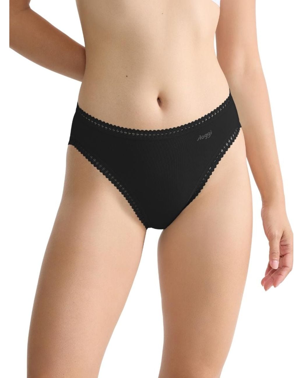 Sloggi Black Go Crush High Leg Briefs (3 Pack)