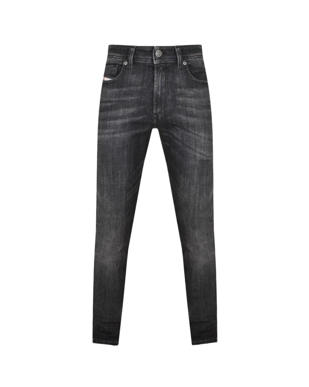 DIESEL Gray 1979 Sleenker Faded Denim Jeans Cotton for men
