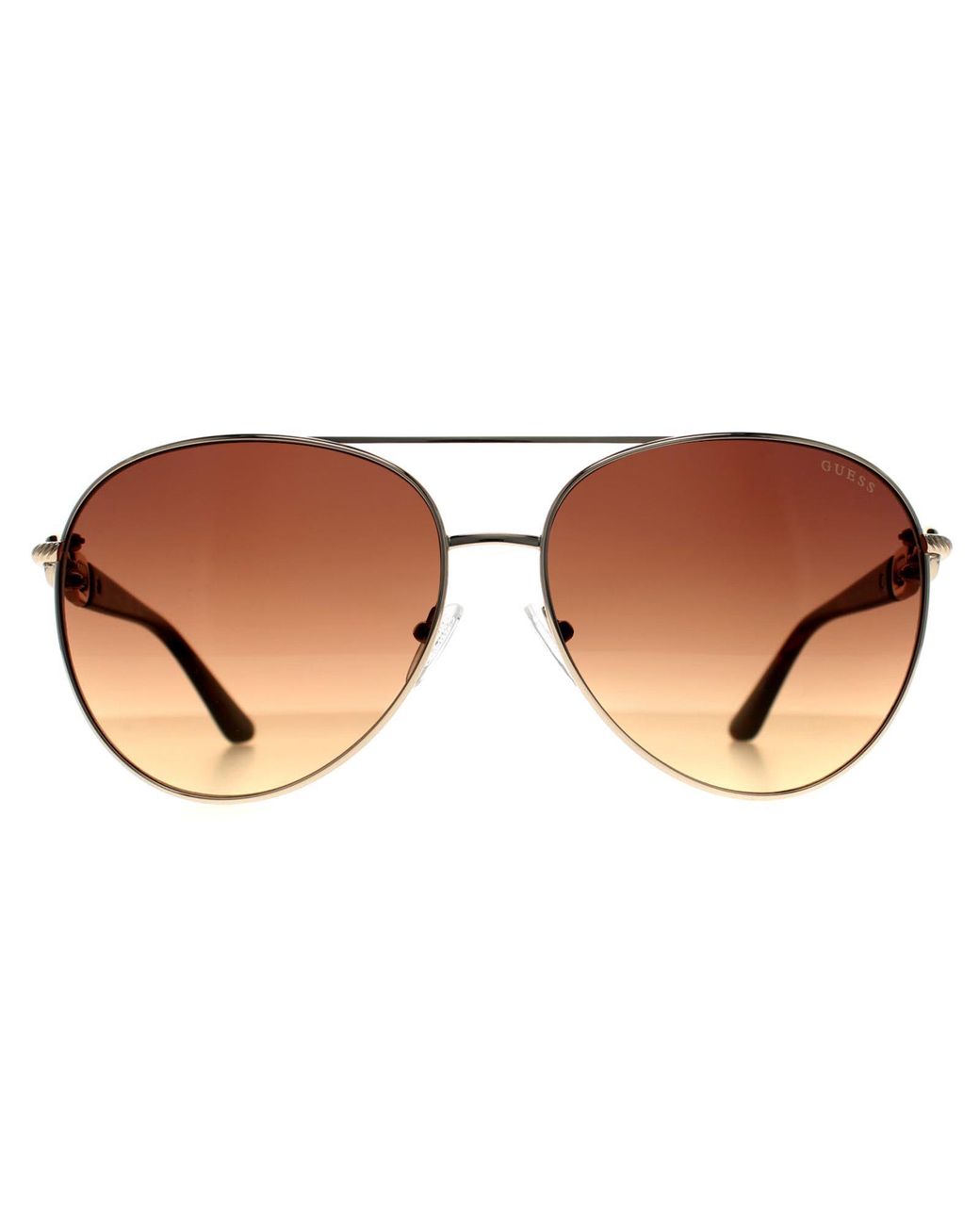 Guess Brown Aviator Shiny Pale Gradient Gu00158 Metal