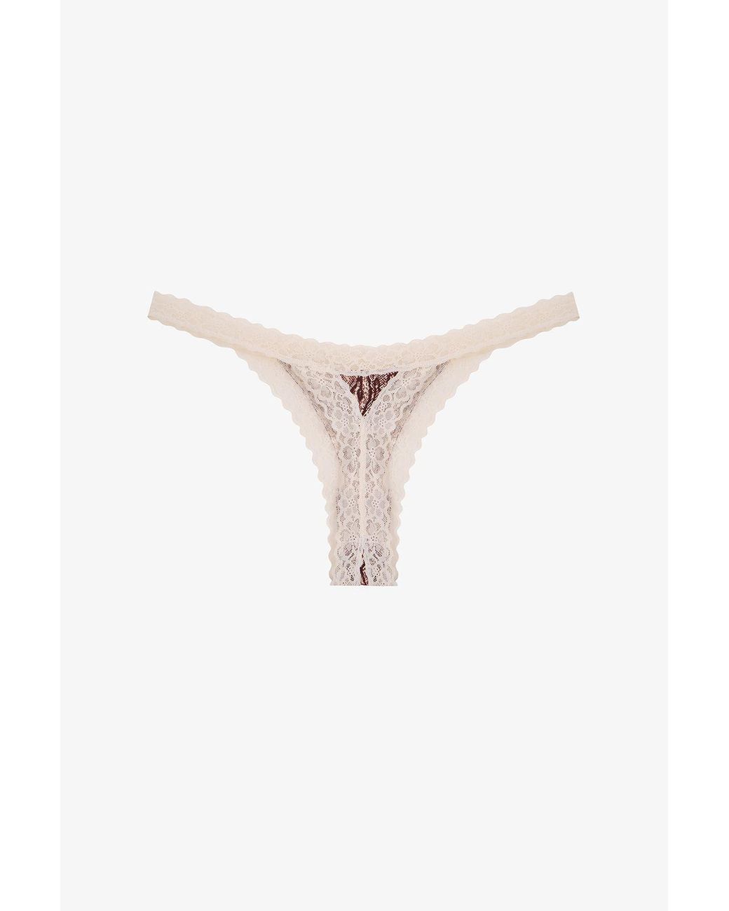 Penti White Comfort Cotton Snake Print Thong