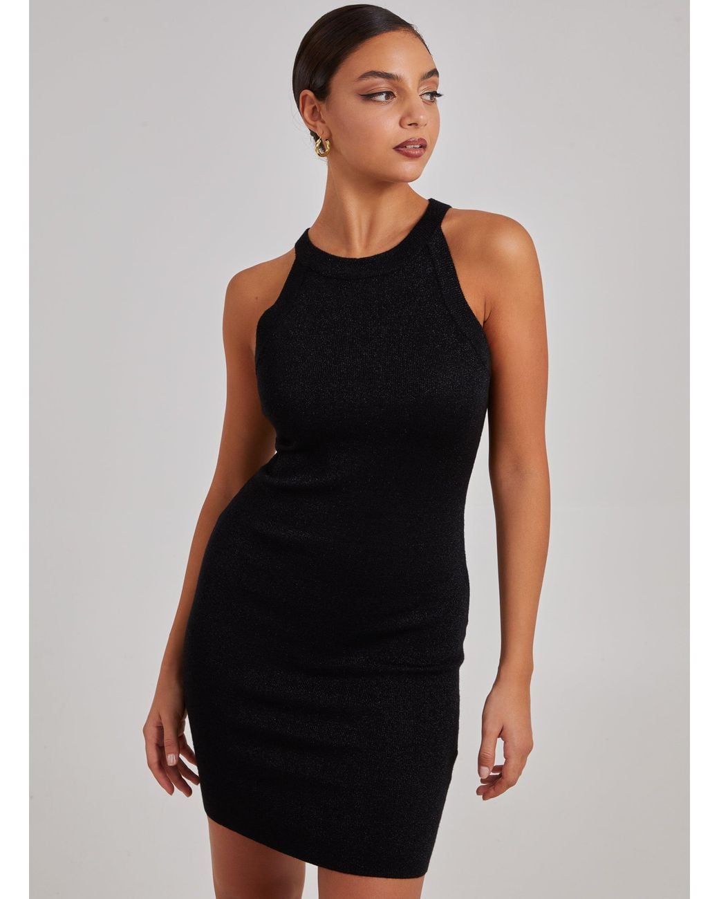 Pink Vanilla Black Shimmer Racer Back Dress