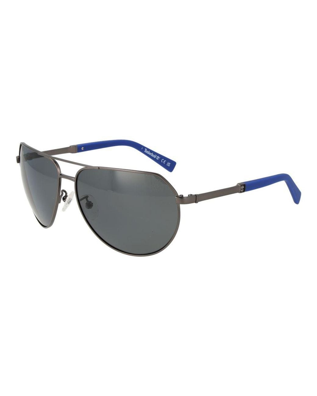 Timberland Black Gray Metal Sunglasses for men