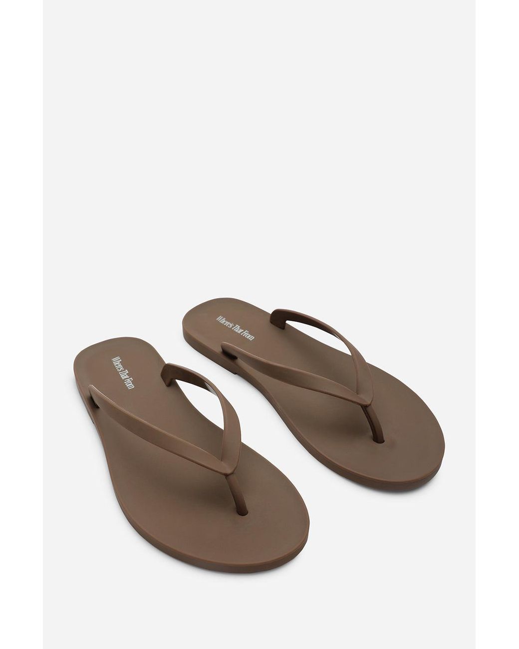 Where's That From Brown Wheres Kailany Jelly Thong Flip Flop Sandals