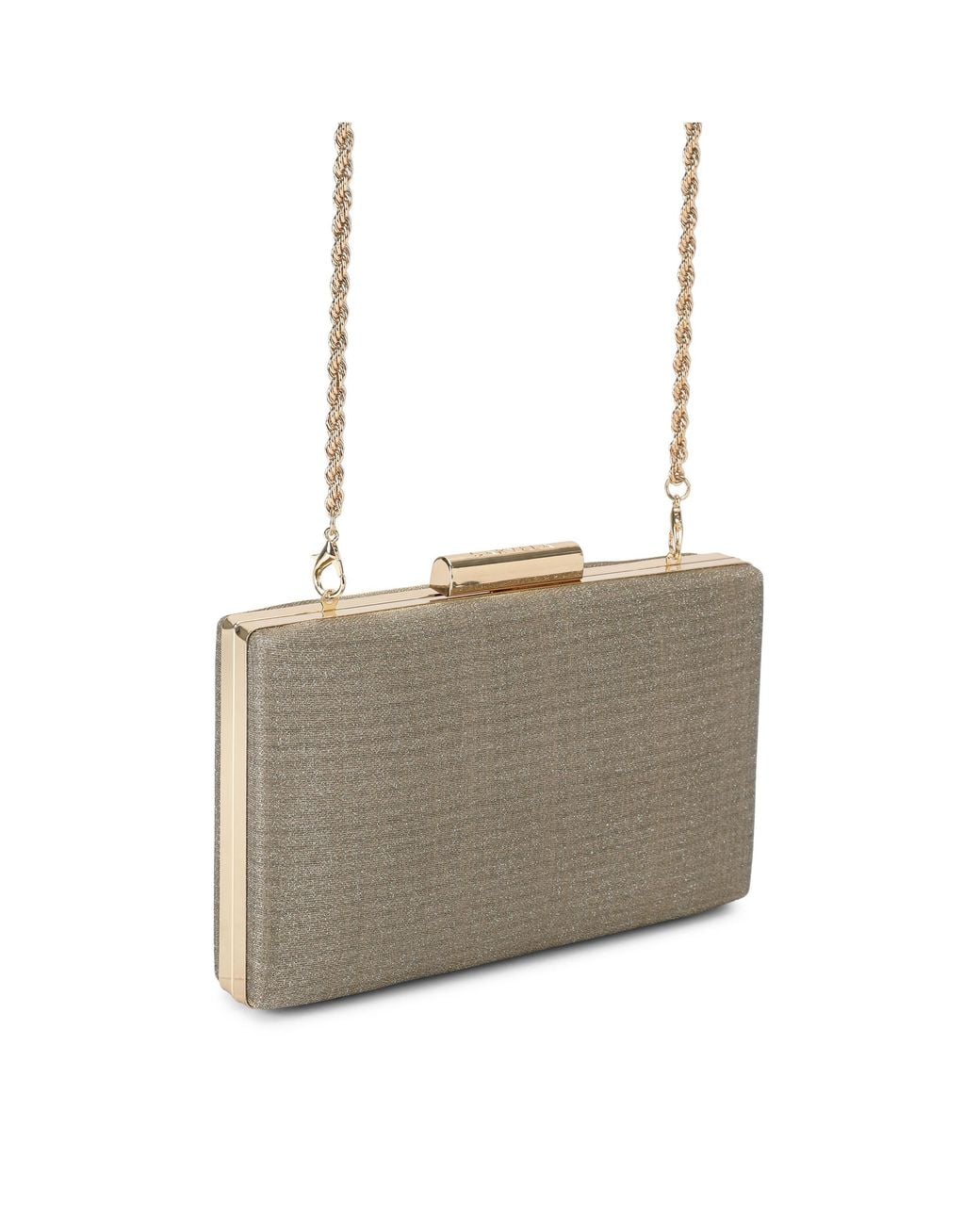 Carvela Kurt Geiger Gray Palio Hard Clutch Bag