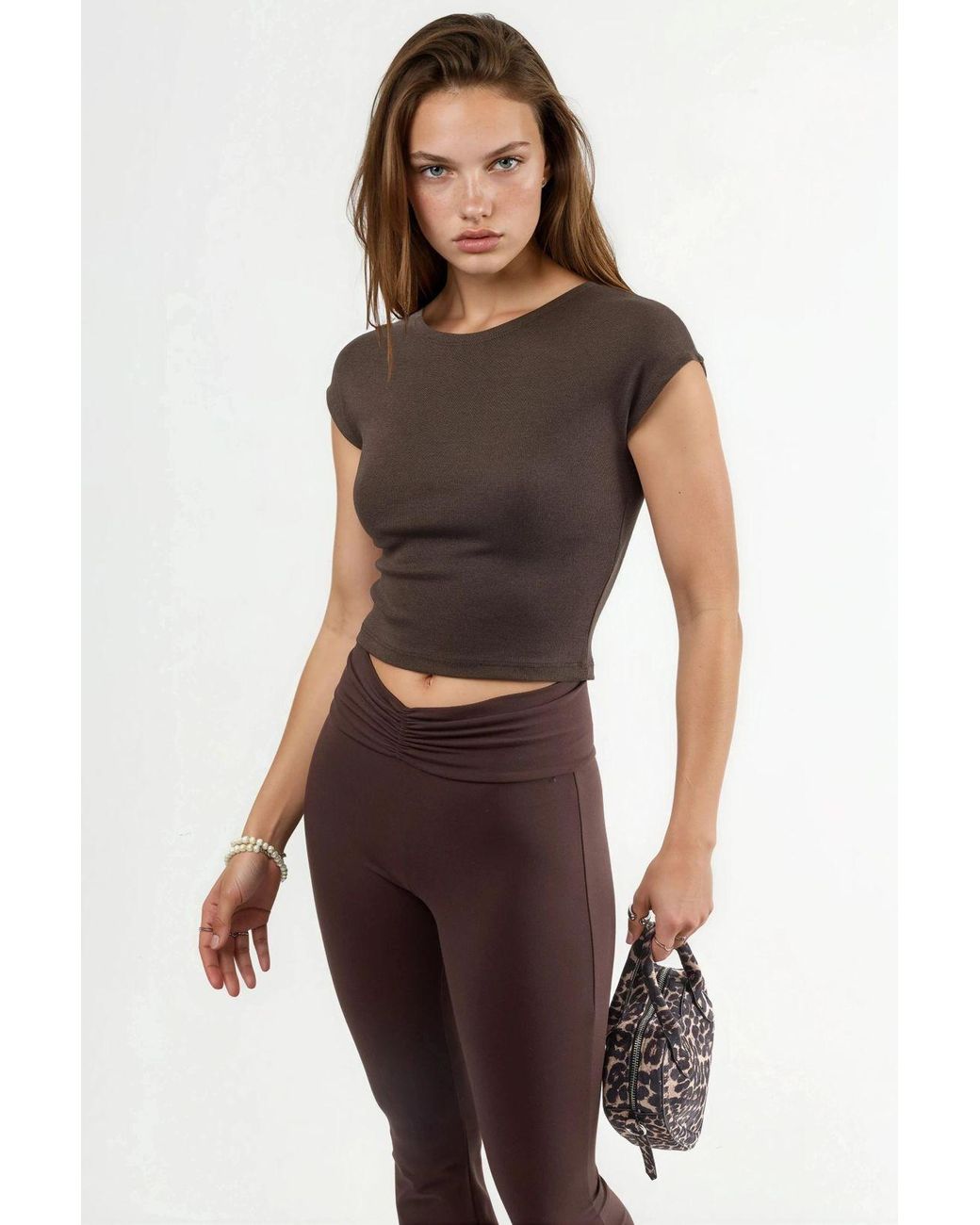 Busem Black Cropped Modal Cotton Blend Sleeveless Top