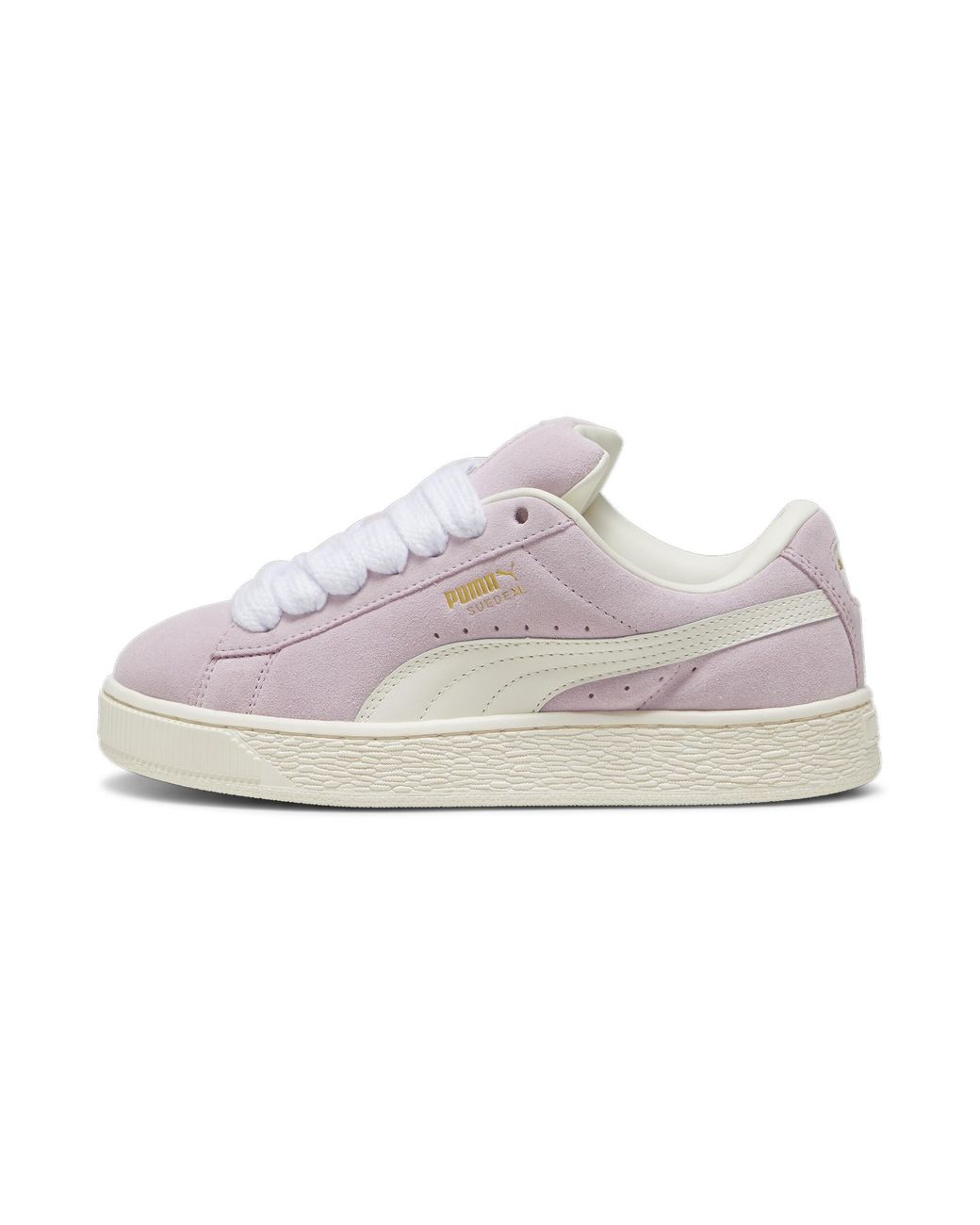 PUMA White Suede XL Sneakers Mesh Uppers