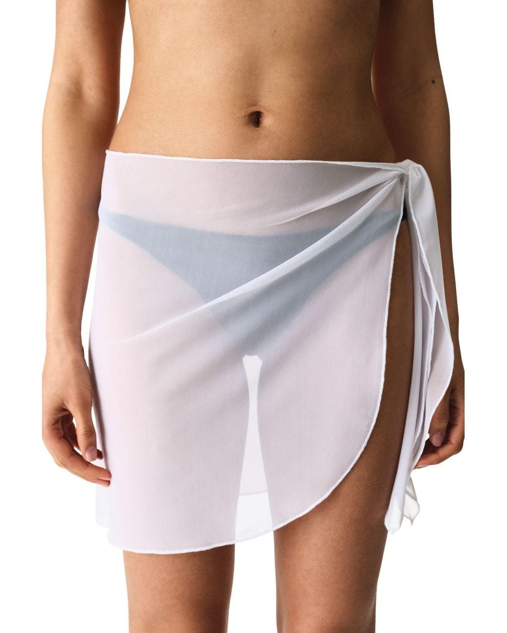 Penti White Mini Knit Sarong Cover-Up
