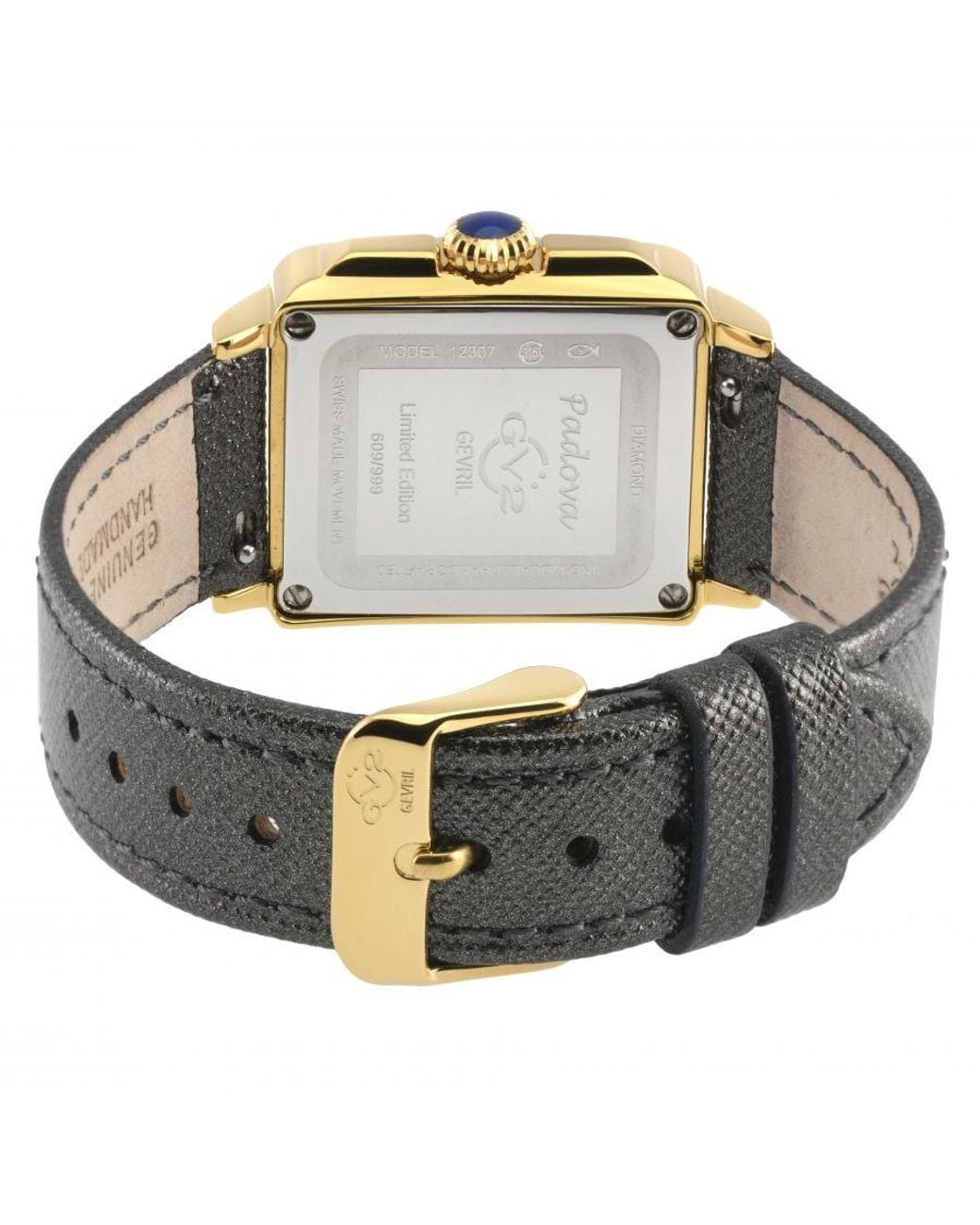 Gv2 Black Padova 12307 Swiss Quartz Diamond Watch for men