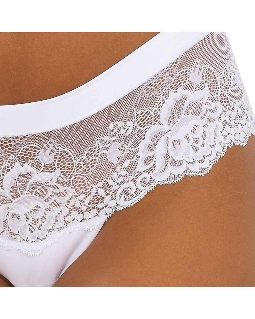 Janira White Greta Brazilian Style Shorty Panties Thong Effect 1031472