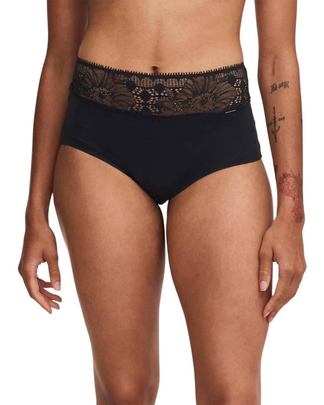 Chantelle Blue Life Lace High Waist Brief