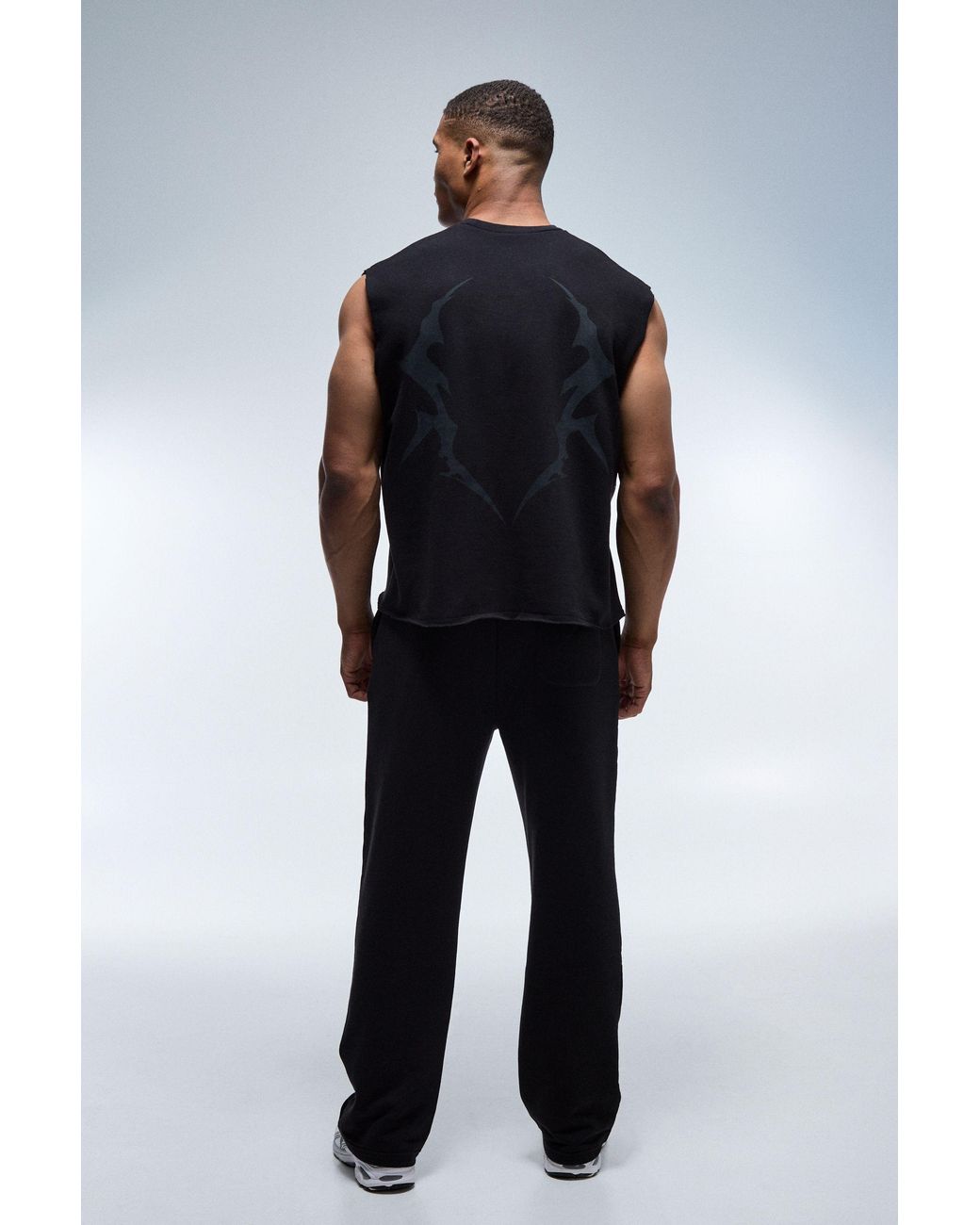 BoohooMAN Blue Active Boxy Loopback Tank for men