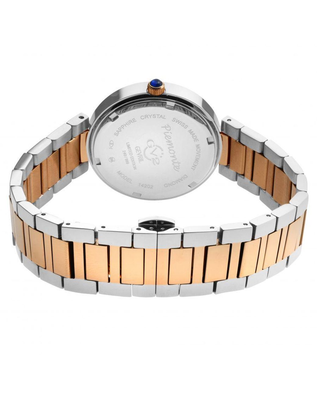 Gv2 Metallic Piemonte 14204B Swiss Quartz Two-Tone Stainless Steel Diamond Watch