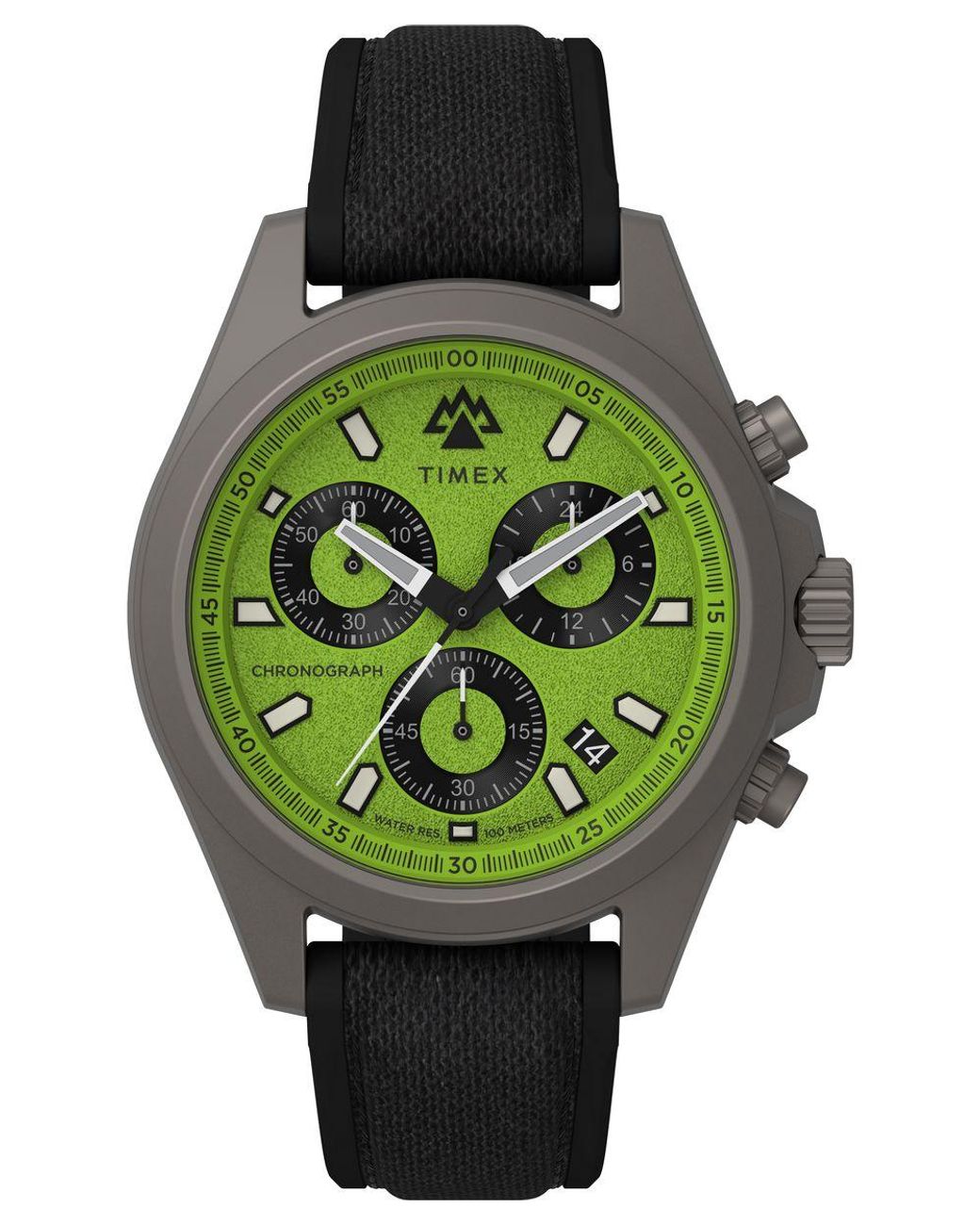 Timex Green Field Post Chrono Watch Tw2V96400 Silicone for men