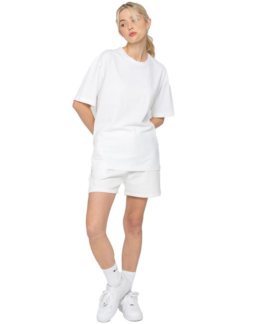 Enzo White T-Shirt Tracksuit With Shorts