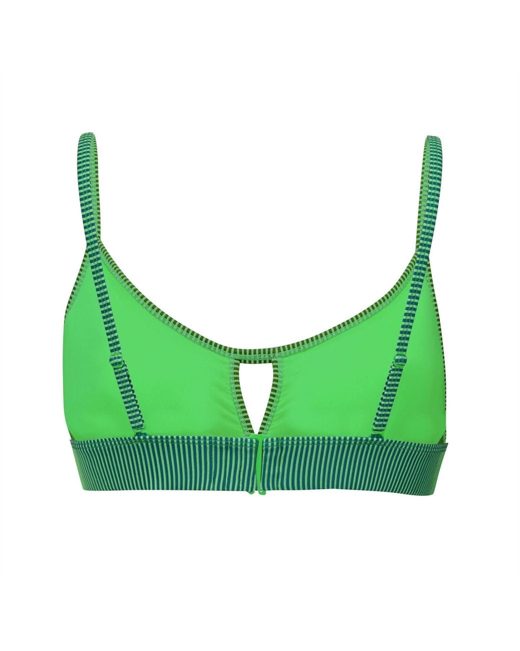 PUMA Green Peek A Boo Bikini Top
