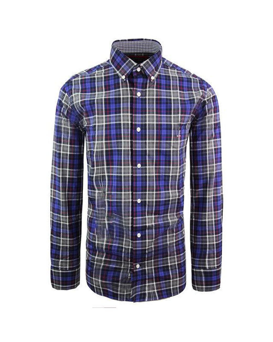Eden Park Blue Regular Oxford Cotton Shirt for men