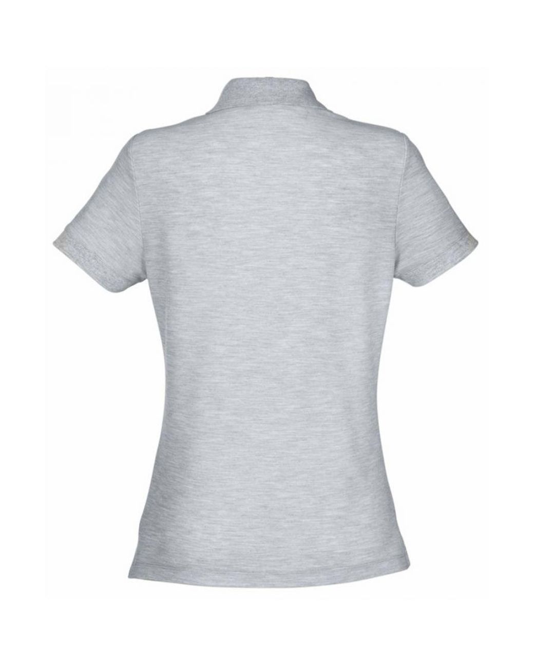 Fruit Of The Loom Gray Lady-Fit 65/35 Short Sleeve Polo Shirt (Heather)