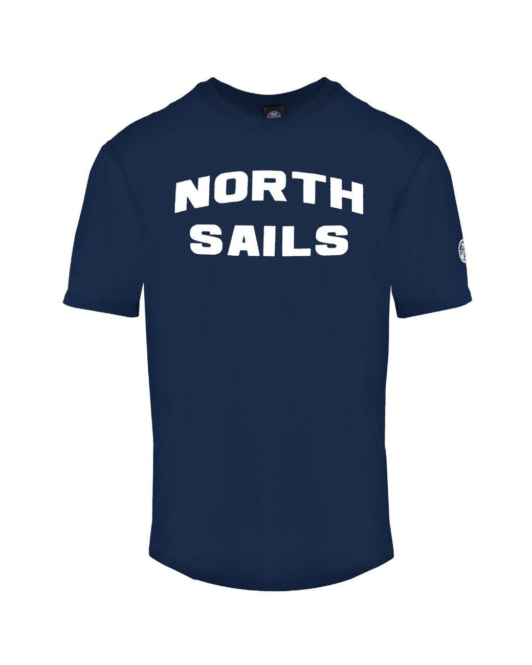 North Sails Blue Block Brand Logo T-Shirt Cotton for men