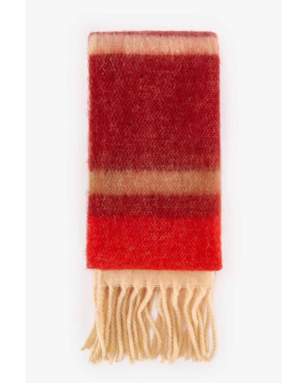 Penti Red Alba Striped Scarf