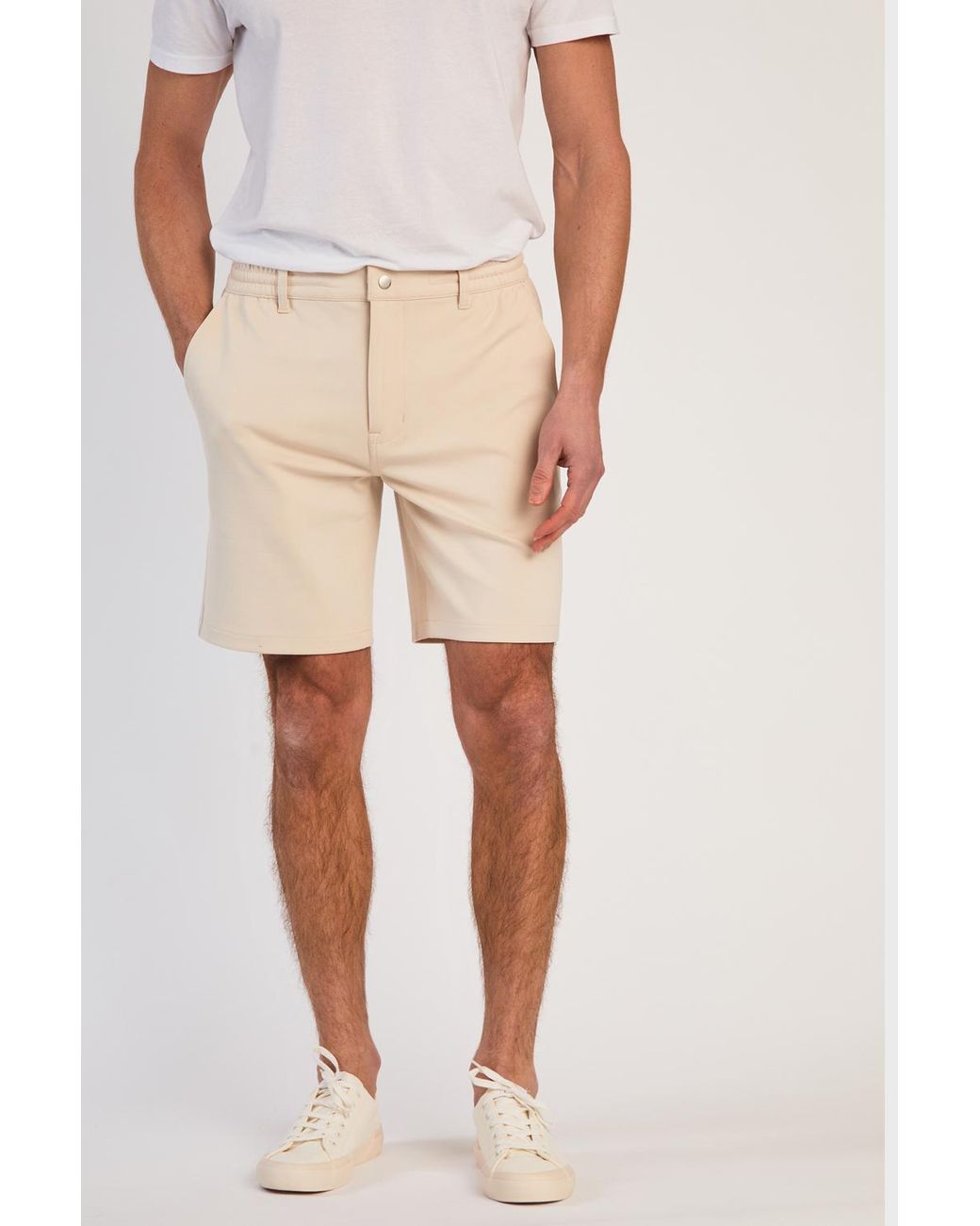 Tokyo Laundry Natural Jersey Shorts With Drawstring for men