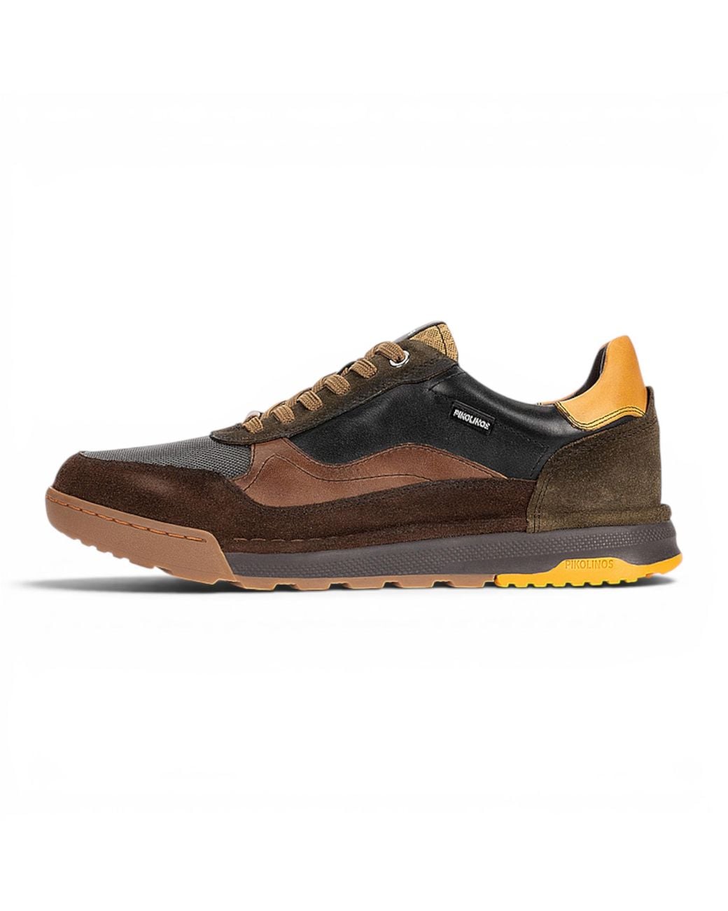 Pikolinos Brown Leather Trainers Sneaker Lace-Up Shoes for men