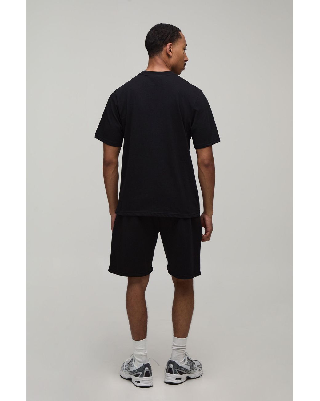 BoohooMAN Black 2 Pack Slim Fit Basic Crew Neck T-Shirts for men