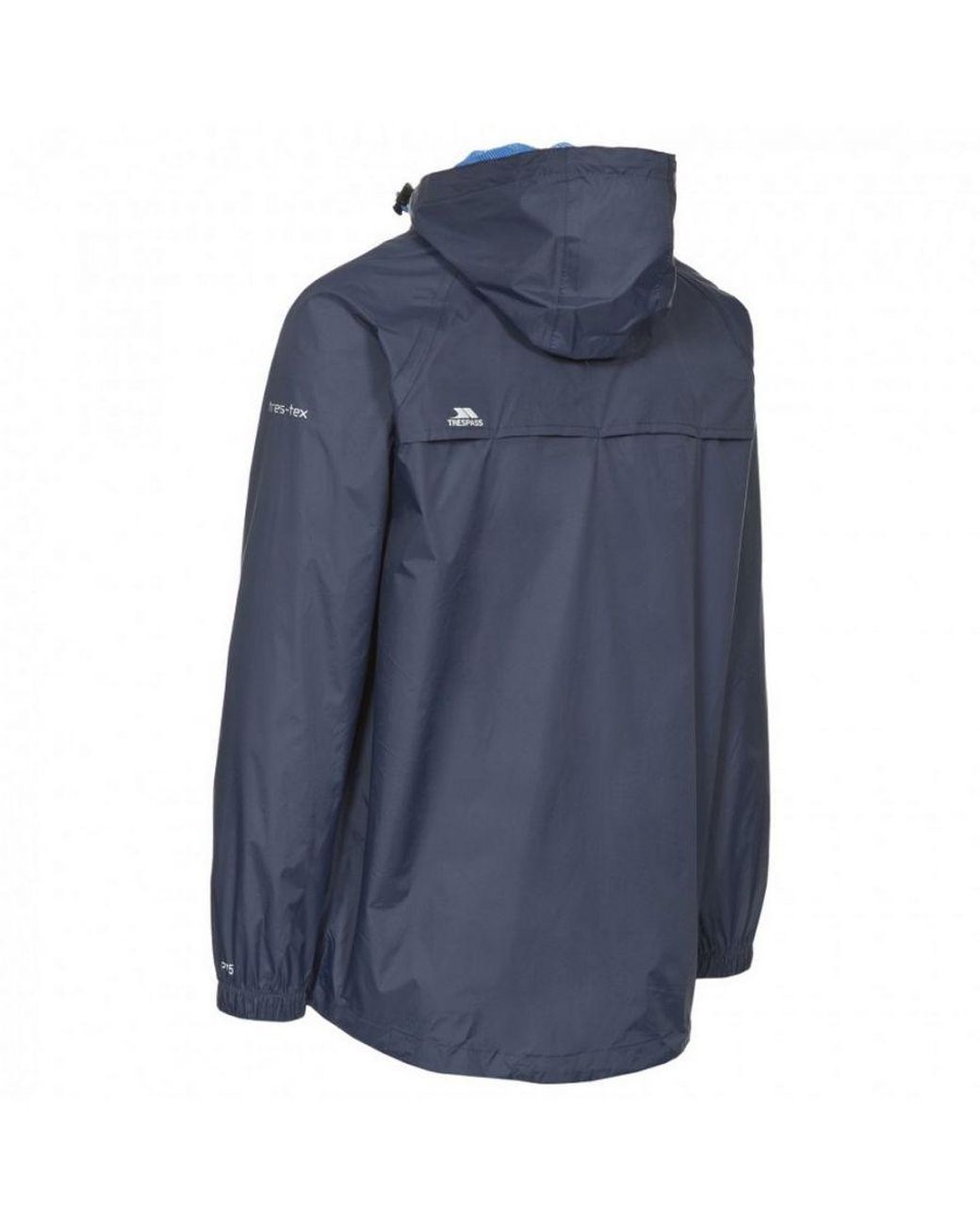 Trespass Blue Adults Qikpac Packaway Waterproof Jacket for men